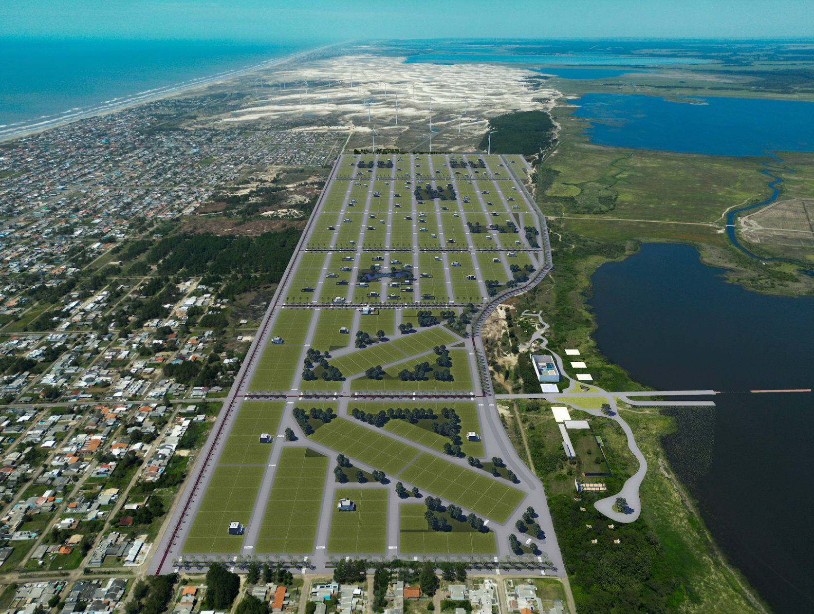 Render do Lake Bairro Planejado em Nova Tramandaí/RS